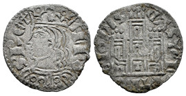 Reino de Castilla y León. Alfonso XI (1312-1350). Cornado. Toledo. (Bautista-478). Ve. 0,87 g. T en la puerta y adornos de roel en el vestido. MBC-. E...