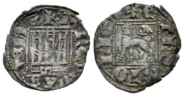 Reino de Castilla y León. Alfonso XI (1312-1350). Novén. Sevilla. (Bautista-486.1). Ve. 0,84 g. S tumbada bajo el castillo. MBC-/MBC. Est...35,00.