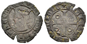Reino de Castilla y León. Enrique II (1368-1379). Cruzado. Sevilla. (Bautista-649). Ve. 1,45 g. S en el 3º cuartel. BC+/MBC-. Est...20,00.