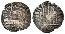 Reino de Castilla y León. Enrique II (1368-1379). Cornado. Córdoba. (Bautista-665). Ve. 0,58 g. C-O a los lados de la cruz. Doblez. Limpiada. MBC-. Es...