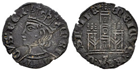 Reino de Castilla y León. Enrique II (1368-1379). Cornado. Toledo. (Bautista-673). Ve. 0,93 g. T bajo el castillo. Estrella al final de la leyenda de ...