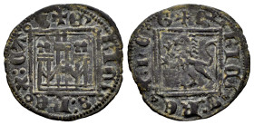 Reino de Castilla y León. Enrique II (1368-1379). Novén. Sin ceca. (Bautista-674). Ve. 1,07 g. MBC+. Est...35,00.