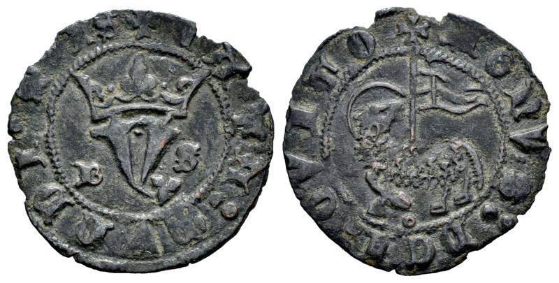 Reino de Castilla y León. Juan I (1379-1390). Blanca del Agnus Dei. Burgos. (Bau...