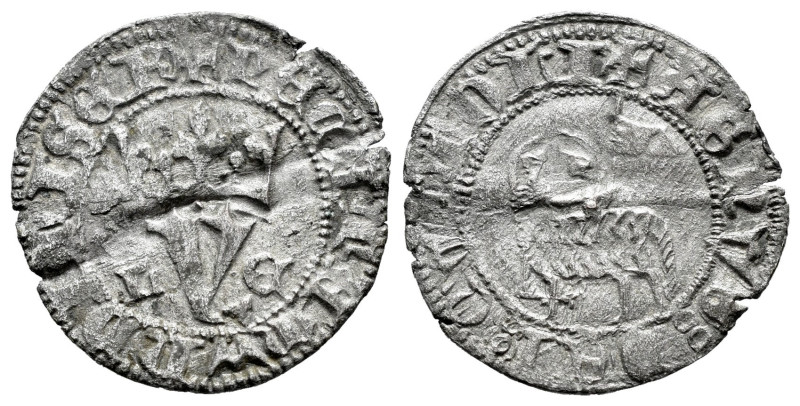 Reino de Castilla y León. Juan I (1379-1390). Blanca. León. (Bautista-727). Ve. ...
