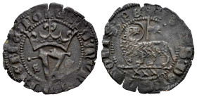 Reino de Castilla y León. Juan I (1379-1390). Blanca del Agnus Dei. Segovia. (Bautista-728.3). Ve. 1,36 g. Con Y entre S-G y XXX bajo el cordero. Esca...