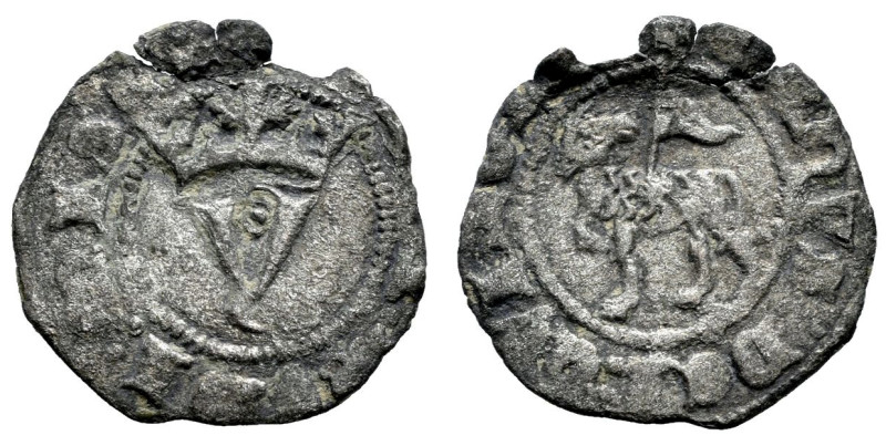 Reino de Castilla y León. Juan I (1379-1390). 1/2 blanca del Agnus Dei. Sin ceca...