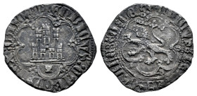 Reino de Castilla y León. Enrique IV (1399-1413). 1/4 de real. Cuenca. (Bautista-939). Ve. 0,81 g. Cuenco bajo castillo. Orlas lobulares. Muy rara. MB...
