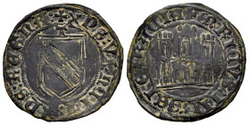 Reino de Castilla y León. Enrique IV (1399-1413). Blanca de la banda. Toledo. (Bautista-983.1). Anv.: ✚ XPS ⠅VINCIT ⠅XPS ⠅REGNA ⠅. Rev.: ✚ ENRICVS ⠅II...