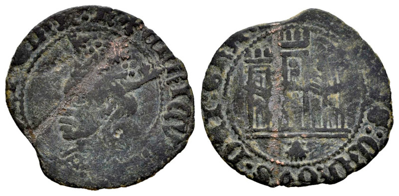 Reino de Castilla y León. Enrique IV (1399-1413). Dinero. Coruña. (Bautista-988)...