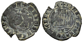 Reino de Castilla y León. Enrique IV (1399-1413). Dinero. Cuenca. (Bautista-989 var). Ve. 1,48 g. Variante por leyenda del reverso. Cuenco bajo el cas...