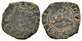 Reino de Castilla y León. Enrique IV (1399-1413). Medio dinero. Burgos. (Bautista-994, mismo ejemplar). Ve. 1,25 g. B bajo el cuello. Rarísima. MBC-. ...
