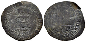 Reino de Castilla y León. Enrique IV (1399-1413). Cuartillo. Cuenca. (Bautista-1007.4). Ve. 3,69 g. Busto entre adornos romboidales y en cada intersec...