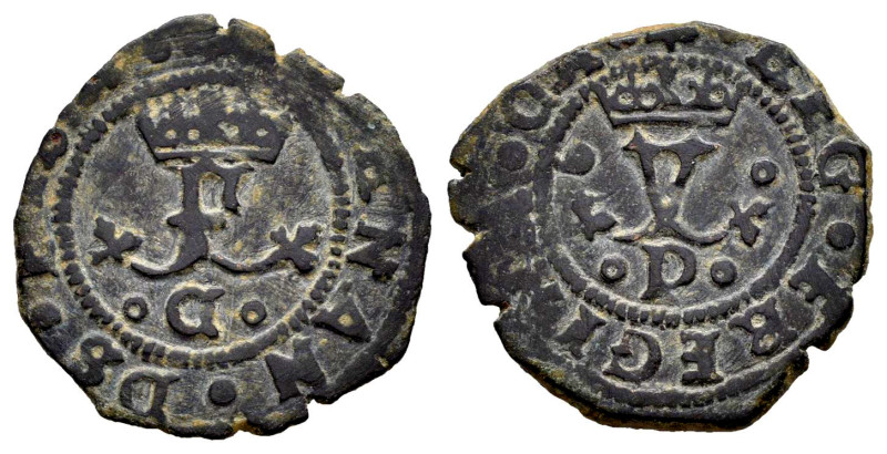 Fernando e Isabel (1474-1504). Blanca. Cuenca. P. (Cal-18). (Rs-486). Ae. 1,38 g...