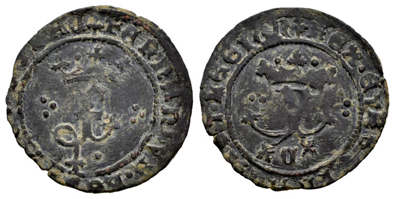 Fernando e Isabel (1474-1504). Blanca. Cuenca. (Cal-no cita). (Rs-no cita). Ae. ...