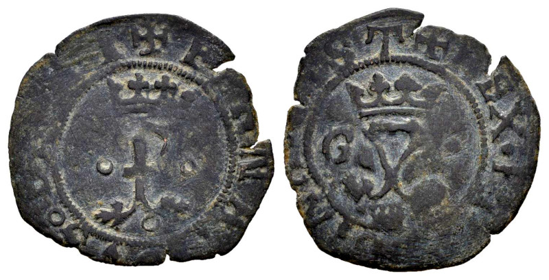 Fernando e Isabel (1474-1504). Blanca. Segovia. G. (Cal-36). (Rs-713). Ae. 1,00 ...