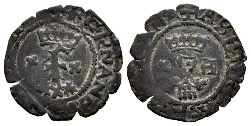 Fernando e Isabel (1474-1504). Blanca. Segovia. (Cal-41). (Rs-634 var). Ae. 0,90...