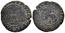 Fernando e Isabel (1474-1504). 2 maravedís. Toledo. M. (Cal-112). (Rs-787). Ae. 4,73 g. Castillo entre T y corona. Grieta. MBC-. Est...20,00.