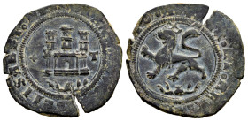 Fernando e Isabel (1474-1504). 2 maravedís. Toledo. (Cal-115). (Rs-803). Ae. 4,76 g. Castillo entre cruz y T. Grieta, aún así bonito ejemplar. MBC. Es...