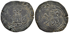 Fernando e Isabel (1474-1504). 4 maravedís. Cuenca. (Cal-135). (Rs-291). Ae. 6,64 g. Castillo entre armiño y C. Bonito ejemplar. MBC+. Est...45,00.
