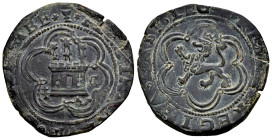 Fernando e Isabel (1474-1504). 4 maravedís. Cuenca. (Cal-135). (Rs-296). Ae. 10,13 g. Castillo entre armiño y C gótica. Buen ejemplar. MBC+. Est...45,...