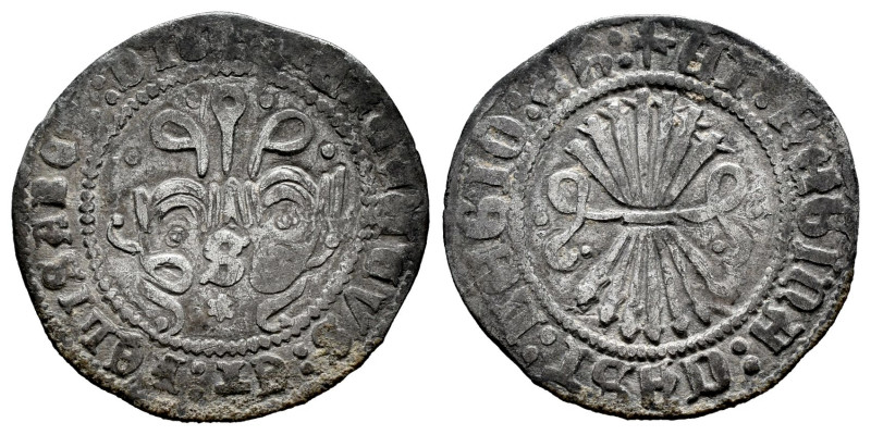 Fernando e Isabel (1474-1504). 1/2 real. Sevilla. (Cal-253). Ag. 1,48 g. Estrell...