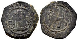 Felipe II (1556-1598). 2 maravedís. Cuenca. X. (Cal-56). (Jarabo-Sanahuja-A100). Ae. 5,02 g. MBC. Est...30,00.