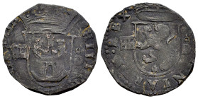 Felipe II (1556-1598). Cuartillo. Segovia. D. (Cal-80). (Jarabo-Sanahuja-A171). Ae. 2,94 g. Castillo y león entre acueducto y D superada de roel. MBC....