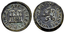 Felipe II (1556-1598). 1 maravedí. 1598. Segovia. (Cal-84). (Jarabo-Sanahuja-B19). Ae. 1,65 g. Sin indicación de ceca ni valor. MBC+. Est...30,00.