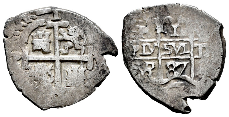 Carlos II (1665-1700). 1 real. 1687. Potosí. VR. (Cal-280). Ag. 3,71 g. MBC/MBC+...