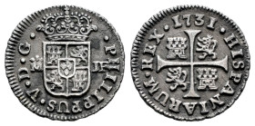 Felipe V (1700-1746). 1/2 real. 1731. Madrid. JF. (Cal-182). Ag. 1,38 g. MBC. Est...40,00.