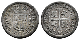 Felipe V (1700-1746). 1/2 real. 1736. Sevilla. AP. (Cal-343). Ag. 1,40 g. Escasa. MBC-. Est...30,00.