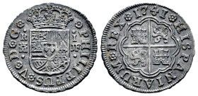 Felipe V (1700-1746). 1 real. 1741. Madrid. JF. (Cal-457). Ag. 2,61 g. Pátina. MBC+. Est...60,00.