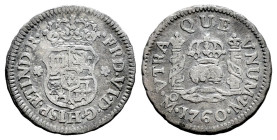 Fernando VI (1746-1759). 1/2 real. 1760. México. M. (Cal-100). Ag. 1,50 g. Acuñación póstuma. Escasa. BC+. Est...35,00.