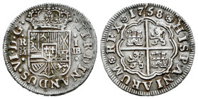 Fernando VI (1746-1759). 1 real. 1758. Madrid. JB. (Cal-182). Ag. 2,87 g. MBC. Est...40,00.