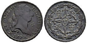 Carlos III (1759-1788). 4 maravedís. 1777. Segovia. (Cal-57). Ae. 5,40 g. MBC/MBC+. Est...50,00.
