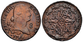 Carlos IV (1788-1808). 8 maravedís. 1796. Segovia. (Cal-73). Ae. 11,69 g. Limpiada. MBC/MBC+. Est...35,00.