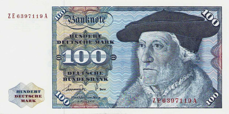 Bundesrepublik Deutschland
Deutsche Bundesbank 1960-1999 100 DM 1.6.1977. Austa...