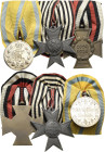 Ordensspangen
Spange mit 3 Auszeichnungen Sachsen- Friedrich-August-Medaille in Silber. Verliehen 1905-1918. Silber. Preußen- Verdienstkreuz für Krie...