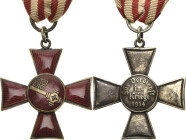 Orden deutscher Länder Bremen
Hanseatenkreuz Verliehen 1915-1918. Kupfer/Bronze versilbert und emailliert. 43,5 x 40 mm. 21,68 g OEK 651 Nimmergut 78...