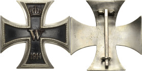 Orden deutscher Länder Preußen
Eisernes Kreuz 1914, 1. Klasse Verliehen 1914-1924. Gewölbte Form, Silber, Eisen geschwärzt, 42 x 42 mm, 13,86 g OEK 1...