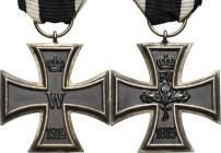 Orden deutscher Länder Preußen
Eisernes Kreuz 1914, 2. Klasse Verliehen 1914-1924. Am Kämpferband (270 mm lang). Silber, Eisen geschwärzt, 43 x 43 mm...