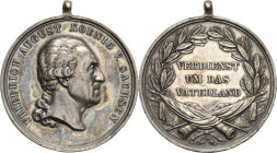 Orden deutscher Länder Sachsen
Silberne Medaille des Militär St. Heinrichs-Ordens Verliehen 1849-1918. Stempelschneider M.B. (Barduleck) am Bandabsch...