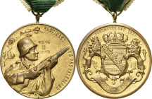 Orden deutscher Länder Sachsen
Bund Sächsischer Frontsoldaten (BSF) im Deutschen Kriegerbund 1914/18 e. V Verliehen 1914-1918. Goldene Medaille "VERD...