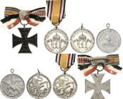Orden des Deutschen Reiches
China-Denkmünze für Nichtkämpfer Verliehen 1901. Messingbronze versilbert. (2x, ein Stück am neueren Band) OEK 3151 Nimme...