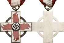 Orden des Dritten Reiches
Feuerwehrehrenzeichen 2. Stufe Verliehen 1936-1938. Verdienste im Feuerlöschwesen. Buntmetall emailliert. 43 mm, 19,06. Am ...