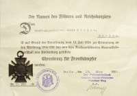 Orden des Dritten Reiches
Ehrenkreuz des Weltkrieges 1914-1918 mit Schwertern 1914-1918 für Frontkämpfer Verliehen 1914-1918. mit Band und ohne Band ...
