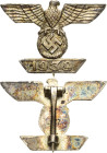 Orden des Dritten Reiches
Wiederholungsspange zum Eisernen Kreuz 1. Klasse Verliehen 1940-1945. 2. Form. Hersteller "L/22". Buntmetall, versilbert, 4...