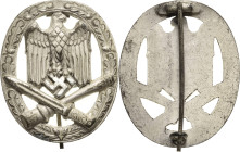Orden des Dritten Reiches
Allgemeines Sturmabzeichen Verliehen 1940-1945. Buntmetall, versilbert, 53 x 42,5 mm, 32,63 g OEK 3896 Nimmergut 5234 Vorzü...