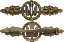Orden des Dritten Reiches
Kampf- und Tätigkeitsabzeichen der Luftwaffe Verliehen 1941-1945. Frontflugspange für Kampf- und Sturzkampfflieger in Bronz...