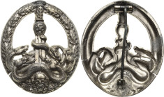 Orden des Dritten Reiches
Bandenkampfabzeichen 2. Stufe in Silber der Waffen-SS und Polizei, für 50 bzw. 75 Kampftage Verliehen 1944-1945. Halbhohlpr...